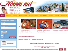 Tablet Screenshot of komm-mit-reisen.eu